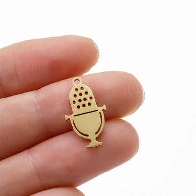 5kom glazbenih nota instrument konektor šarm od nehrđajućeg čelika za žene Diy pribor za izradu nakita ogrlica šarm privjesak