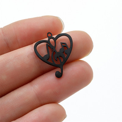 5kom glazbenih nota instrument konektor šarm od nehrđajućeg čelika za žene Diy pribor za izradu nakita ogrlica šarm privjesak