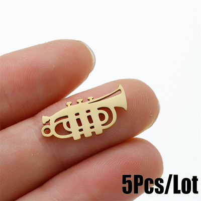 5kom glazbenih nota instrument konektor šarm od nehrđajućeg čelika za žene Diy pribor za izradu nakita ogrlica šarm privjesak