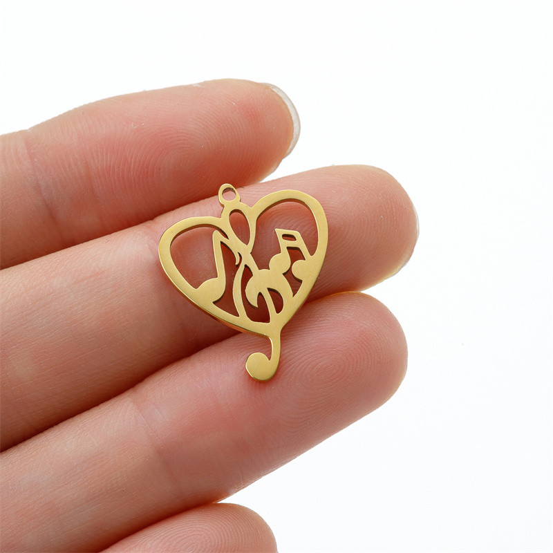 5kom glazbenih nota instrument konektor šarm od nehrđajućeg čelika za žene Diy pribor za izradu nakita ogrlica šarm privjesak