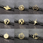 Täht ja päike Saturn roostevabast terasest ripats võlusid ehtelooming naistele isetehtud võlu käevõru kaasaegne kaunistus nipsasju