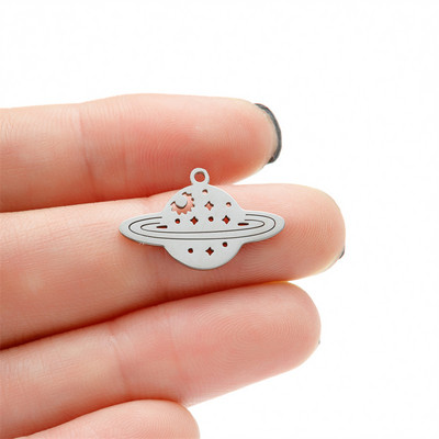 Täht ja päike Saturn roostevabast terasest ripats võlusid ehtelooming naistele isetehtud võlu käevõru kaasaegne kaunistus nipsasju