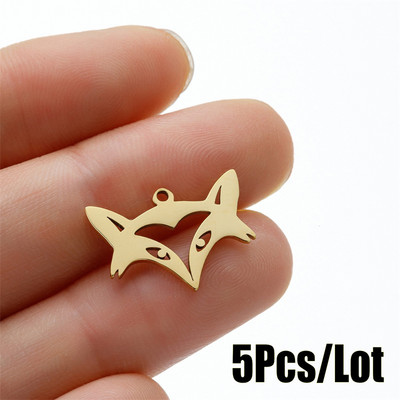 5 tk/partii DIY Fox amulettide ripats ehete tegemiseks kaelakee käevõru roostevabast terasest amulettidega, tüdrukute nipsasjadega