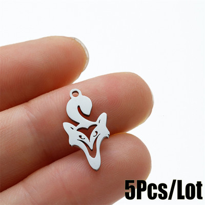 5 tk/partii DIY Fox amulettide ripats ehete tegemiseks kaelakee käevõru roostevabast terasest amulettidega, tüdrukute nipsasjadega