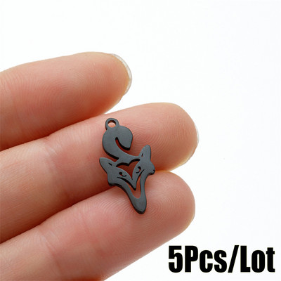 5 tk/partii DIY Fox amulettide ripats ehete tegemiseks kaelakee käevõru roostevabast terasest amulettidega, tüdrukute nipsasjadega