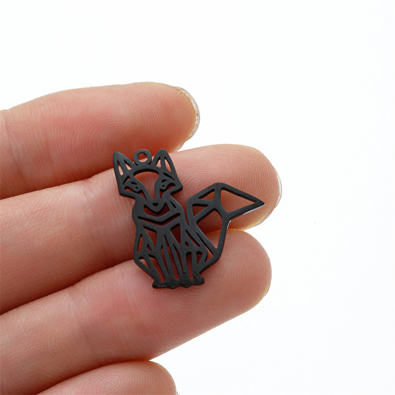 5 tk/partii DIY Fox amulettide ripats ehete tegemiseks kaelakee käevõru roostevabast terasest amulettidega, tüdrukute nipsasjadega
