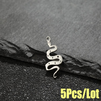 Diy κοσμήματα κατασκευής αξεσουάρ Γούρι μενταγιόν για γυναίκες Ζώο φίδι πεταλούδα από ανοξείδωτο ατσάλι Κολιέ Μπιμπελό διακόσμηση