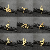 5 vnt./Aikštelė gimnazistas, sportiškas pasidaryk pats kabinamas žavesys mergaitei, nerūdijančio plieno karoliai, papuošalai, didmeninė prekyba