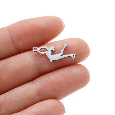 5 vnt./Aikštelė gimnazistas, sportiškas pasidaryk pats kabinamas žavesys mergaitei, nerūdijančio plieno karoliai, papuošalai, didmeninė prekyba