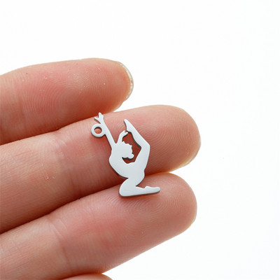 5 vnt./Aikštelė gimnazistas, sportiškas pasidaryk pats kabinamas žavesys mergaitei, nerūdijančio plieno karoliai, papuošalai, didmeninė prekyba