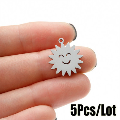 5 tk/partii Sünnipäevakingitus Kaunistus Tüdrukutele Lilled Võluv käevõru komplekt Tarvikute valmistamine Roostevabast terasest ripatsiteehete loomine