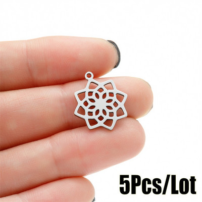 5 tk/partii Sünnipäevakingitus Kaunistus Tüdrukutele Lilled Võluv käevõru komplekt Tarvikute valmistamine Roostevabast terasest ripatsiteehete loomine