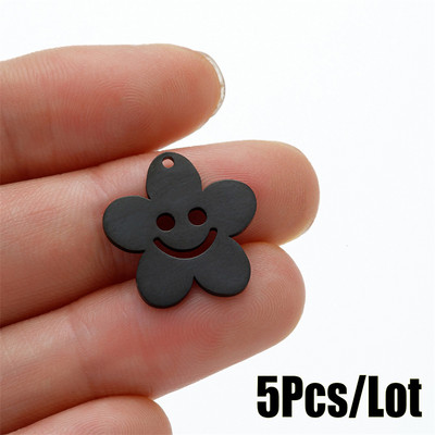 5 tk/partii Sünnipäevakingitus Kaunistus Tüdrukutele Lilled Võluv käevõru komplekt Tarvikute valmistamine Roostevabast terasest ripatsiteehete loomine