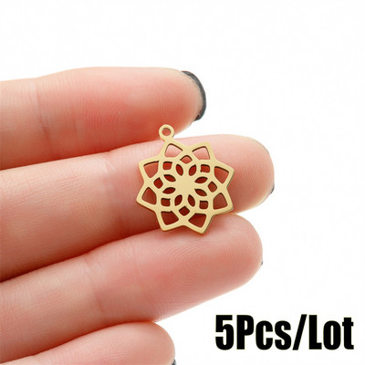 5 tk/partii Sünnipäevakingitus Kaunistus Tüdrukutele Lilled Võluv käevõru komplekt Tarvikute valmistamine Roostevabast terasest ripatsiteehete loomine