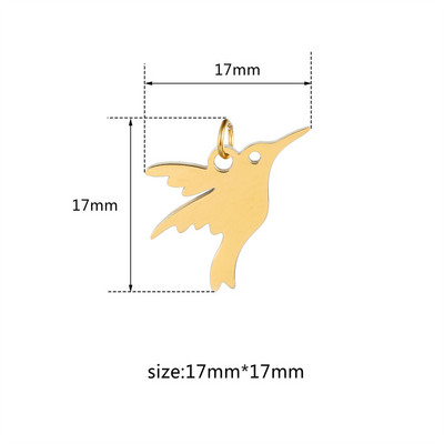 5 tk / partii roostevabast terasest loom lind koolibri kaelakee ripats uudne käevõru võlusid isetegemise tarvikud ehete valmistamiseks
