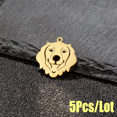 5 tk/partii Prantsuse buldogi võluripats naistele kullast roostevabast terasest loomad lemmikloomad isetehtud ehted kaelakee tarvikud