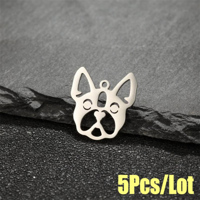 5 tk/partii Prantsuse buldogi võluripats naistele kullast roostevabast terasest loomad lemmikloomad isetehtud ehted kaelakee tarvikud