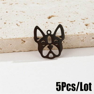 5 tk/partii Prantsuse buldogi võluripats naistele kullast roostevabast terasest loomad lemmikloomad isetehtud ehted kaelakee tarvikud