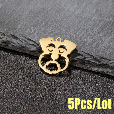 5 tk/partii Prantsuse buldogi võluripats naistele kullast roostevabast terasest loomad lemmikloomad isetehtud ehted kaelakee tarvikud