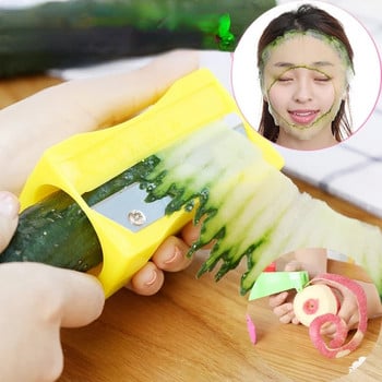 Инструменти за красота, които ви позволяват да отрежете краставицата Beauty Beauty Cucumber Slicer Нож Shapener Кухненски аксесоари Белачка Fruit Curling