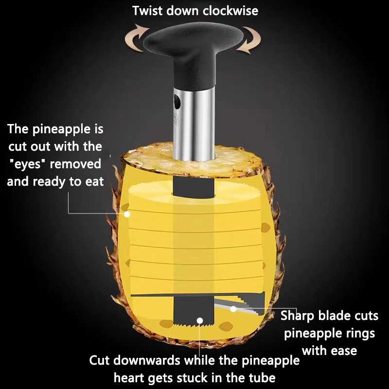 Ananassi viilutaja koorija lõikur Parer nuga roostevabast terasest köögivili tööriistad toiduvalmistamise tööriistad köögitarvikud köögividinad