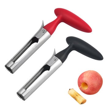 Νέος ανοξείδωτος χάλυβας Apple Core Core Cutter Εργαλεία κουζίνας Πολυλειτουργικός κόφτης φρούτων Εργαλεία κουζίνας που έχουν αφαιρεθεί