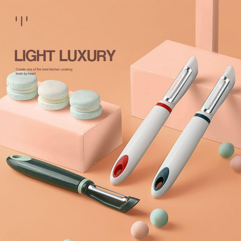 3 színű multifunkcionális hámozó kés, praktikus konyhai gyümölcs-zöldség burgonyahámozó kés