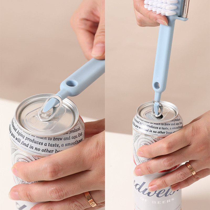 1 vnt. Daugiafunkcis vaisių ir daržovių valymo šepetėlis 5 viename skustukas kamščiatraukis česnakų smulkintuvas bulvių austrių švaraus šepečio virtuvės įrankis