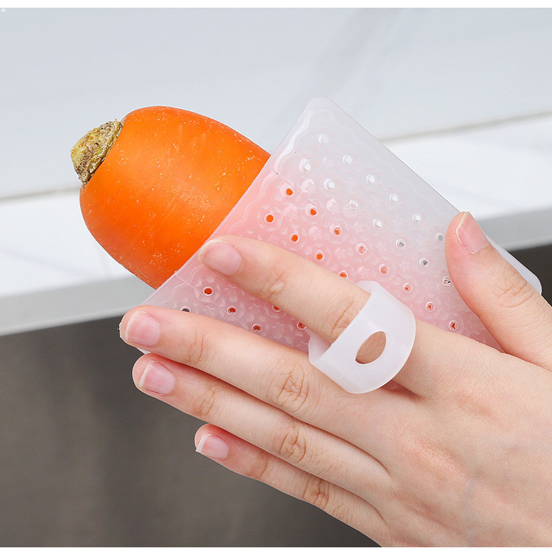 Maistui tinkamas silikoninis vaisių daržovių valymo šepetys