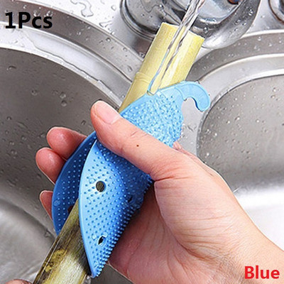 Köögiviljahari Silikoonist juurviljapuhastajad Puuvilja-juurviljapesumasin maisi siidieemaldaja kartulipuhastushari silikoonhari mais