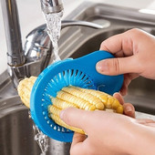 Puuvilja-köögiviljade puhastuspintsel Corn Yam Redise pesuharjad Ümmargused köögiviljade pinnapuhastus Köögi vidinad Tööriistad Värv Juhuslik