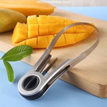 Разделител за манго от неръждаема стомана Белачка за плодове Нож за рязане на манго Многофункционален инструмент за обелване на плодове Кухненски консумативи