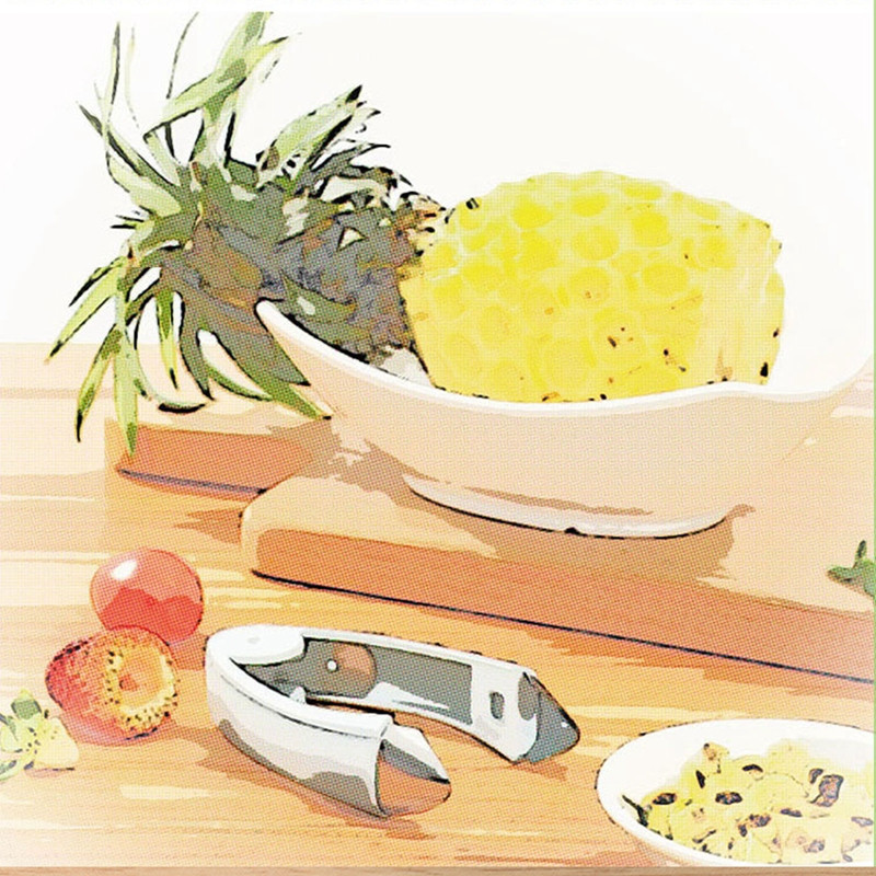 1 tk maasika roostevabast terasest ananassi silmakoorija puu- ja juurviljade praktiline seemneeemaldusklamber puuviljatööriistad köögividinad