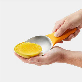Мултифункционален инструмент за нарязване на манго, разделител на плодовата каша, нож за разделяне на манго, инструмент за сърцевини, лъжица, лъжица за плодове, нарязани на кубчета за кухненски инструмент