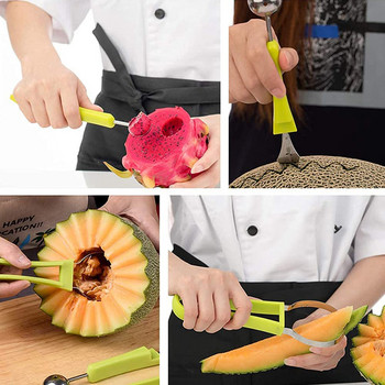 4 σε 1 Melon Cutter Scoop Fruit Carving Knife Fruit Cutter Dig Pulp Separator Κουζίνα Gadgets Πρόσβαση