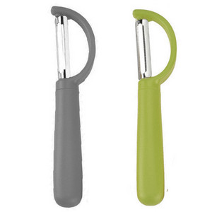 Konco puuvilja-köögiviljakoorija, 1/2 tk roostevabast terasest üliterav Julienne koorija ergonoomilise silikoonkäepidemega, köögitööriistad