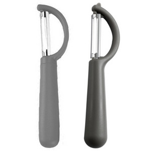 Konco puuvilja-köögiviljakoorija, 1/2 tk roostevabast terasest üliterav Julienne koorija ergonoomilise silikoonkäepidemega, köögitööriistad