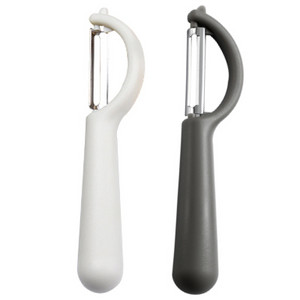 Konco puuvilja-köögiviljakoorija, 1/2 tk roostevabast terasest üliterav Julienne koorija ergonoomilise silikoonkäepidemega, köögitööriistad