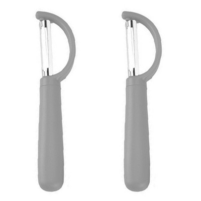 Konco puuvilja-köögiviljakoorija, 1/2 tk roostevabast terasest üliterav Julienne koorija ergonoomilise silikoonkäepidemega, köögitööriistad