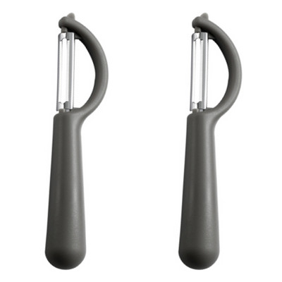 Konco puuvilja-köögiviljakoorija, 1/2 tk roostevabast terasest üliterav Julienne koorija ergonoomilise silikoonkäepidemega, köögitööriistad