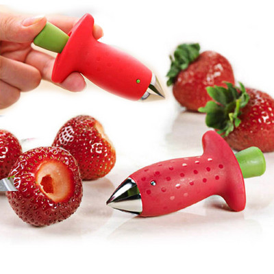 1 τεμ. Strawberry Huller Μεταλλικά κοτσάνια ντομάτας Πλαστικά μαχαίρια από φύλλα φρούτων Αφαίρεση στελέχους Gadget Strawberry Hullers Εργαλείο κουζίνας Freeship