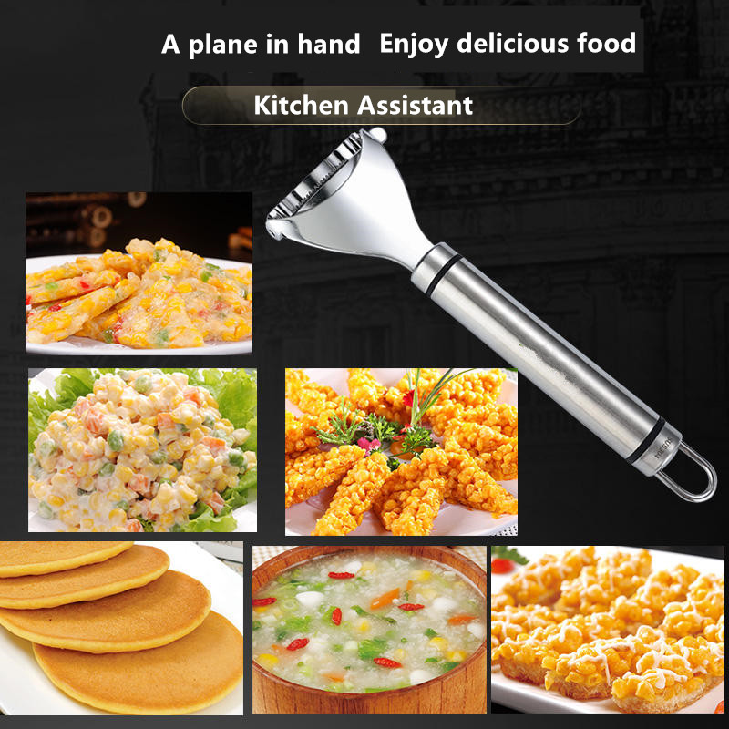 Roostevabast terasest maisieemaldaja koorija maisilõikur Peksumasin maisieemaldaja puu-köögiviljatööriistad toiduvalmistamisriistad köögividinad