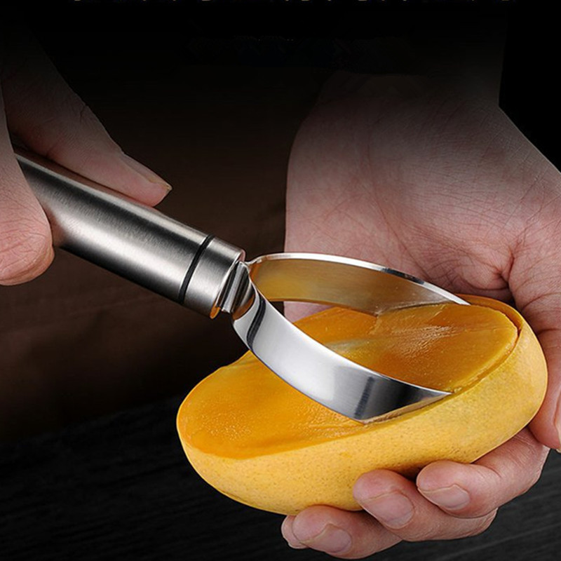 Nerūdijančio plieno mango pjaustyklės skustuvas rankinis vaisių kivių arbūzo šerdies nuėmiklis, pjaustytas kubeliais salotų įrankis virtuvės įtaisas