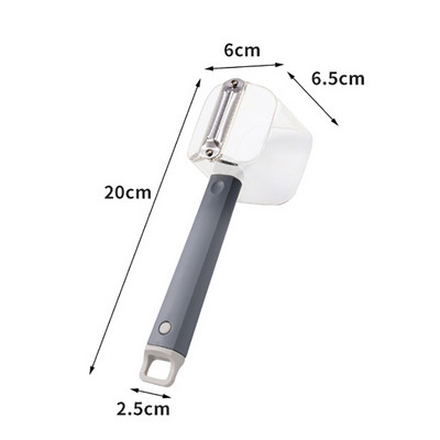 Köögiviljakoorija konteineriga kartuli porgandi purustajad köögiviljade koorija roostevabast terasest viilutaja koorimisnuga vidinad