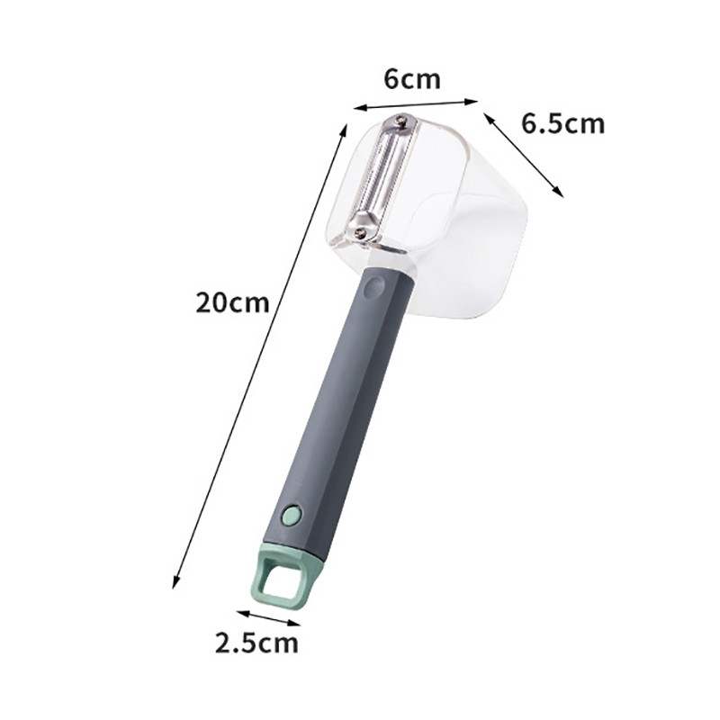 Köögiviljakoorija konteineriga kartuli porgandi purustajad köögiviljade koorija roostevabast terasest viilutaja koorimisnuga vidinad