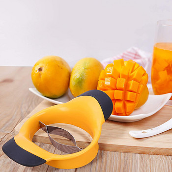 Най-новата многофункционална резачка за резене на манго Corer Резачки за манго от неръждаема стомана Гумени неплъзгащи се дръжки Белачка за кори Кухненски инструменти