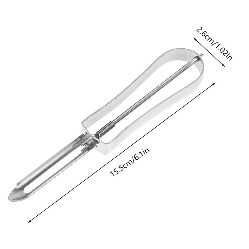 Roostevabast terasest köögiviljakoorija lõikur Pööratav kartuli-porgandi käsikoorija Toidu-puuvilja-köögiviljalõikur Köögitarvikud