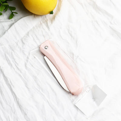 Sklopivi nož za voće, plastična drška, 0,78 oz, oštrica od nehrđajućeg čelika, ogledalo polirana, oštar nož za guljenje, 2-3/4" oštrica za guljenje voća