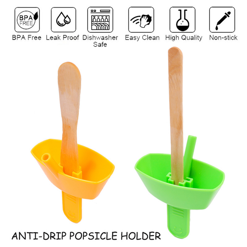 Suport pentru ghiocete nou rezistent la picurare Suport de protecție pentru gheață rezistent la scurgeri Pop No Drop Suporturi portabile pentru înghețată pentru copii Tavă anti-picurare pentru palete
