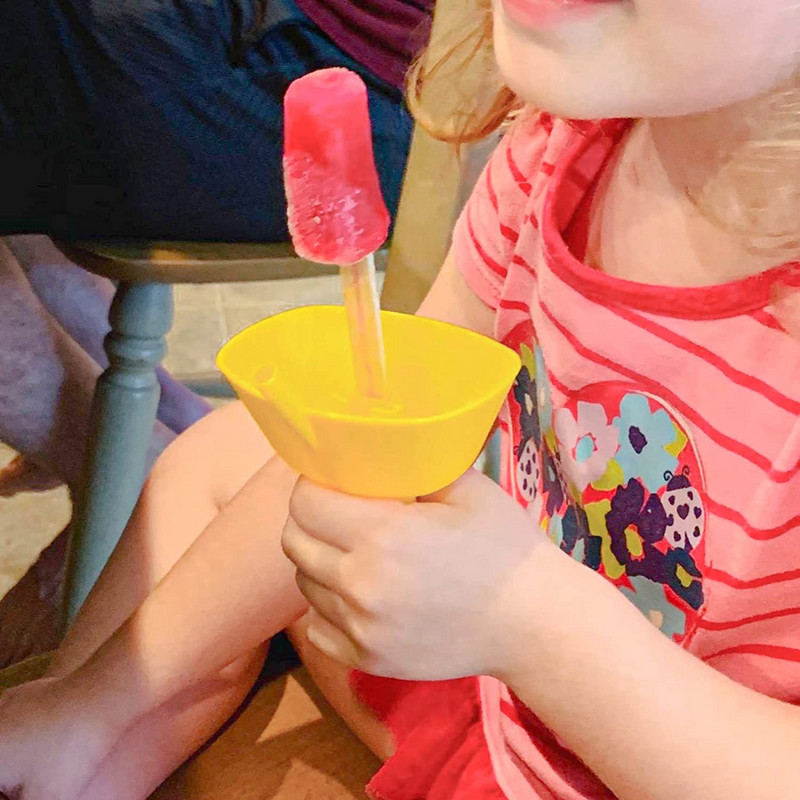 Suport pentru ghiocete nou rezistent la picurare Suport de protecție pentru gheață rezistent la scurgeri Pop No Drop Suporturi portabile pentru înghețată pentru copii Tavă anti-picurare pentru palete